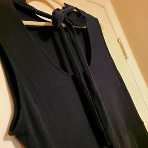 Who What Wear Tie Back Ribbed Midi Dress XXL